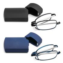 Óculos de leitura dobráveis prtcslwd em aço inoxidável anti-bloqueio de luz azul Óculos de leitura dobráveis prtcslwd em aço inoxidável anti-bloqueio de luz azul