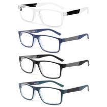 Óculos de leitura DONGDI Blue Light Blocking, pacote com 4 unidades 2.00