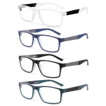 Óculos de leitura DONGDI Blue Light Blocking, pacote com 4 unidades 2.25