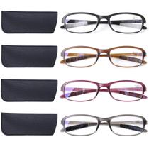 Óculos de leitura DooVic Blue Light Blocking 2.0 Strength, pacote com 4