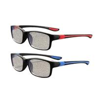 Óculos De Leitura Elegantes Para Homens Com Proteção Contra Luz Azul, 2 Pares, Lentes Retangulares