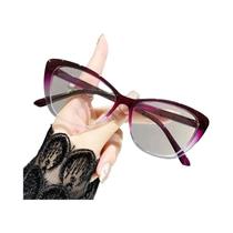 Óculos De Leitura Estilo Gatinho Anti Luz Azul, Retro E Fashion, Presbiopia