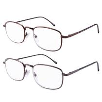 Óculos de leitura EYEGUARD 2 pares Spring Hinge Metal Frame 1.5