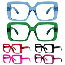 Óculos de leitura Eyekepper Huge Metalless, pacote com 6 +1,50 mulheres