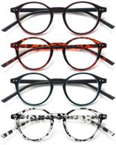 Óculos de leitura EYEURL Neck Hanging Blue Light 1.0, pacote com 4