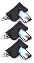 Óculos de Leitura GOOSEN 3 Unidades Dobráveis com Filtro de Luz Azul 1,75x