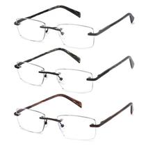 Óculos de leitura JJWELL Blue Light Blocking Rimless Metal