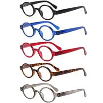 Óculos de leitura JOSCHOO Retro Round Mini Small, pacote com 5 +2,5 Óculos de leitura JOSCHOO Retro Round Mini Small, pacote com 5 +2,5