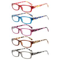 Óculos de leitura Kerecsen Fashion Ladies com padrão 0,75 5 pares