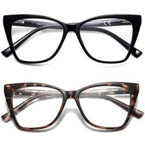 Óculos de leitura LKEYE Oversized Cat Eye Women 1.75 Strength