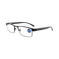 Óculos De Leitura Masculinos Em Aço Inoxidável Anti Luz Azul Para Presbiopia +1.0 a +4.0