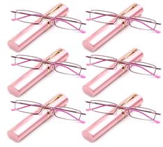 Óculos de Leitura Newbee Fashion Kit com 6 Unidades Rosa Aumento 3,25 Óculos de Leitura Newbee Fashion Kit com 6 Unidades Rosa Aumento 3,25