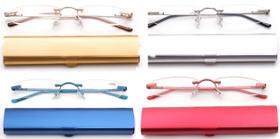 Óculos de Leitura Newbee Fashion Sem Aro Leves Kit com 4 Unidades