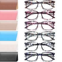 Óculos de leitura NOVIVON Blue Light Blocking, pacote com 6 ou mais capas