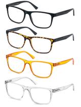 Óculos de leitura OLOMEE Oversize Large Square, pacote com 1,5 e 4 Óculos de leitura OLOMEE Oversize Large Square, pacote com 1,5 e 4