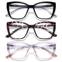 Óculos de leitura ORANZI Fashion Oversized Blue Light, pacote com 3 Óculos de leitura ORANZI Fashion Oversized Blue Light, pacote com 3