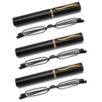 Óculos de Leitura OWTXIS Armação Fina de Metal +1.75 Kit com 3