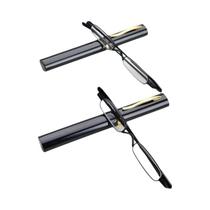 Óculos De Leitura Portáteis E Leves Mini Slim, Conjunto De 2 Peças Para Homens E Mulheres Com Estojo
