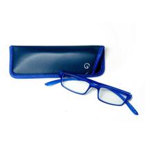 Óculos de leitura pronto retangular azul envolvente Óculos de leitura pronto retangular azul envolvente