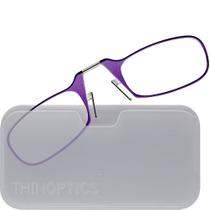 Óculos de leitura retangulares ThinOptics roxos 2.5x
