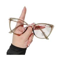 Óculos De Leitura Retro De Alta Definição Com Armação Grande E Fina, Anti-luz Azul, Estilo Gato 5027