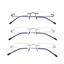 Óculos de Leitura Ryegis 3 Unidades Sem Aro com Filtro de Luz Azul Óculos de Leitura Ryegis 3 Unidades Sem Aro com Filtro de Luz Azul