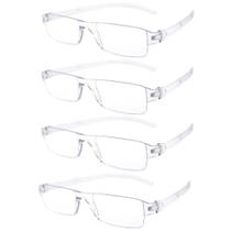 Óculos de leitura Ryegis Rimless Blue Light Clear 3.5 para homens e mulheres Óculos de leitura Ryegis Rimless Blue Light Clear 3.5 para homens e mulheres