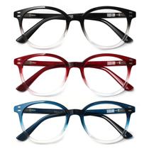 Óculos de leitura SIGVAN, pacote com 3, Spring Hinge 2.00 Medium