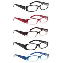 Óculos de leitura SIGVAN Retangular Fashion 1.5 Medium, pacote com 5
