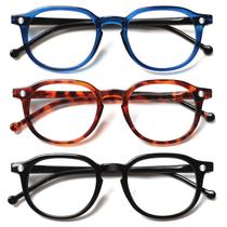 Óculos de leitura SIGVAN Spring Hinge Stylish, pacote com 3, 3,50