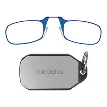 Óculos de leitura ThinOptics Keychain Case azul 44mm Óculos de leitura ThinOptics Keychain Case azul 44mm