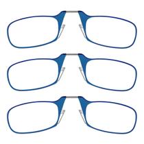 Óculos de leitura ThinOptics Readers Retangulares 44mm + 2 Azuis
