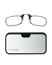 Óculos de leitura ThinOptics Retangular 1.0 Strength Silver Black Óculos de leitura ThinOptics Retangular 1.0 Strength Silver Black