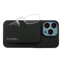 Óculos de leitura ThinOptics Slimline retangular 1.5, capa para iPhone 15 Pro, 44 mm Óculos de leitura ThinOptics Slimline retangular 1.5, capa para iPhone 15 Pro, 44 mm