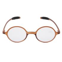 Óculos de Leitura Unisex +1.0~+4.0 Leve TR90 Livro de Aparência de Idosos Redondo - 200 - Marrom