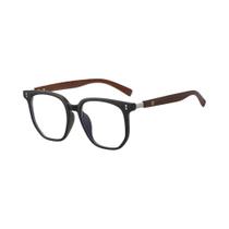 Óculos De Leitura Unissex Com Armação De Metal E Efeito Madeira Para Miopia 0-1.5-2.5-3.5 Grau Óculos De Leitura Unissex Com Armação De Metal E Efeito Madeira Para Miopia 0-1.5-2.5-3.5 Grau