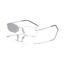 Óculos De Leitura Unissex Com Filtro Anti Luz Azul, Armação Sem Aro, Óculos De Grau De Alta