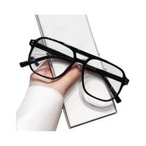 Óculos De Leitura Unissex Estilo Coreano Com Grande Armação Anti Luz Azul Para Presbiopia +1 a +4.0