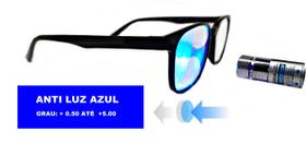 Óculos De Leitura Unissex Quadrado Lente Com Filtro Bloqueador Anti Luz Azul Das Telas