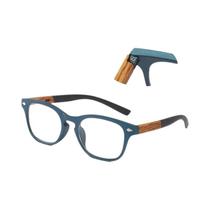 Óculos De Leitura Unissex Retrô Com Estampa De Madeira, Armação Quadrada Completa, Inquebráveis, De