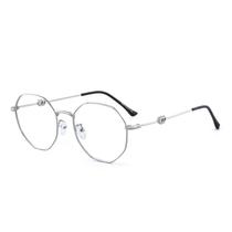Óculos de luz azul GUDVUE Polygon Silver Anti Glare UV400