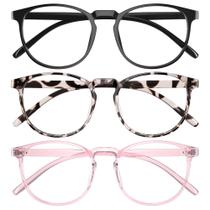 óculos de luz azul kunchu pretos, rosa, moldura de tartaruga