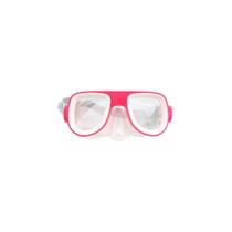 Oculos De Mergulho Ajustável Mar/Piscina - Cor Rosa E Branco