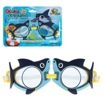 Óculos de Mergulho Natação Infantil Personagem Tubarão