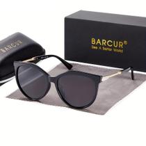 Óculos de Moda BARCUR Polarizados Estilo Olho de Gato , Lentes Gradientes