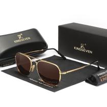 Óculos de Moda Polarizados KINGSEVEN - Armação Metálica Estilosa Óculos de Moda Polarizados KINGSEVEN - Armação Metálica Estilosa