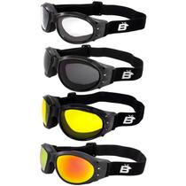 Óculos de motocicleta Birdz Eyewear Eagle, 4 pares, pretos Óculos de motocicleta Birdz Eyewear Eagle, 4 pares, pretos