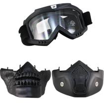 Óculos de motocicleta Birdz Eyewear Skylark Goggle + Skull Óculos de motocicleta Birdz Eyewear Skylark Goggle + Skull