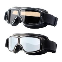 Óculos de motocicleta LJDJ Vintage Anti-Fog Pilot Leather, pacote com 2 Óculos de motocicleta LJDJ Vintage Anti-Fog Pilot Leather, pacote com 2