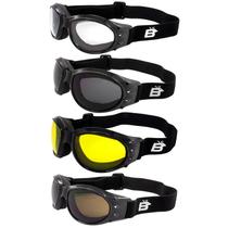 Óculos de motociclismo Birdz Eyewear acolchoados, 4 pares Óculos de motociclismo Birdz Eyewear acolchoados, 4 pares